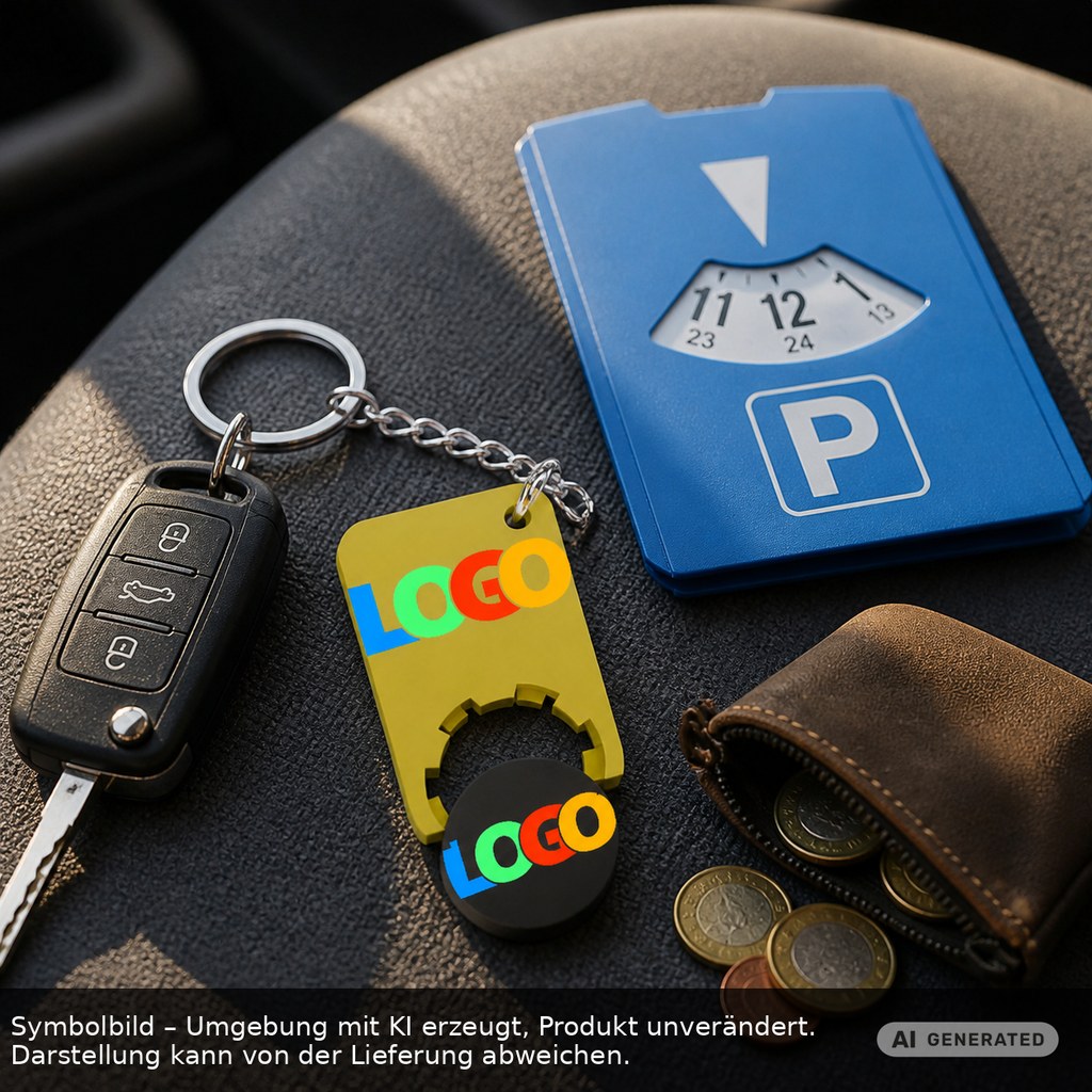 Chiphalter mit 1€-Chip "Beta" als Werbeartikel mit Logo bedrucken