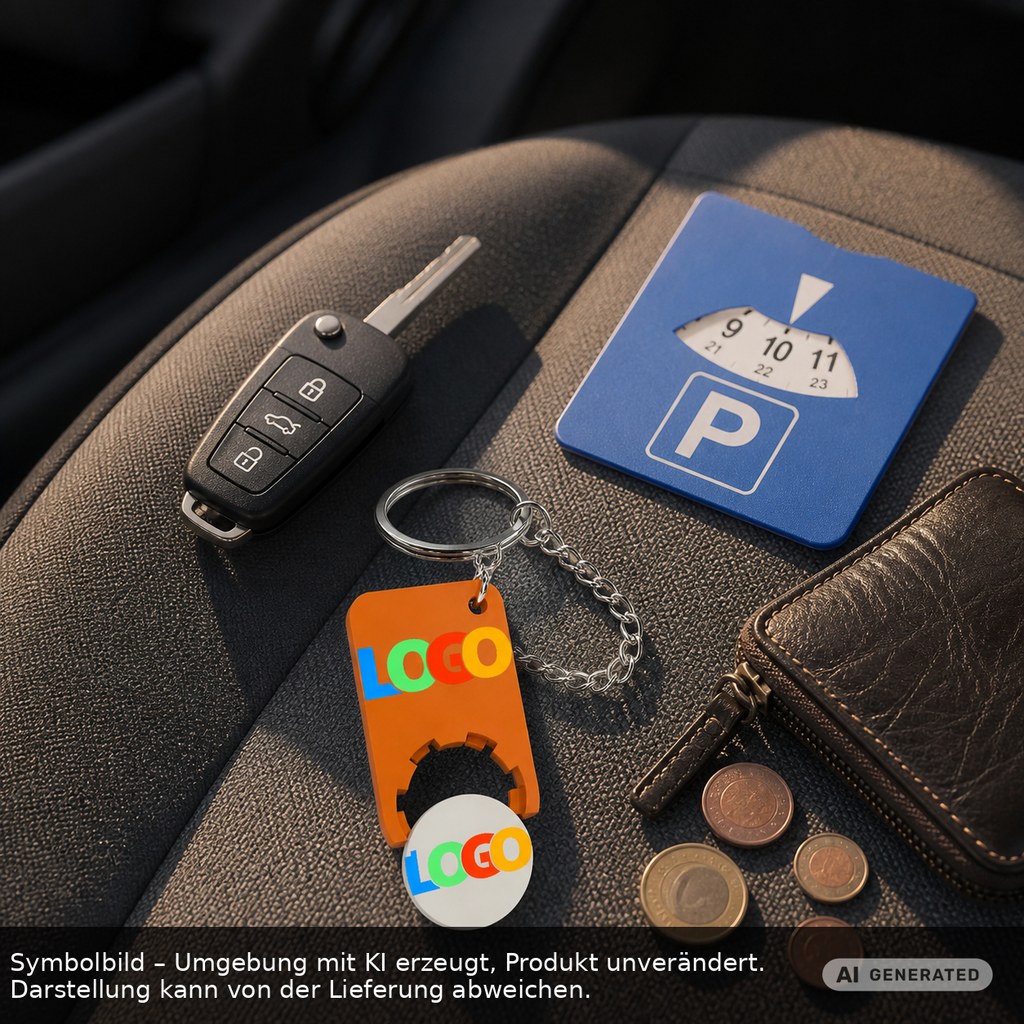 Chiphalter mit 1€-Chip "Beta" als Werbeartikel mit Logo bedrucken