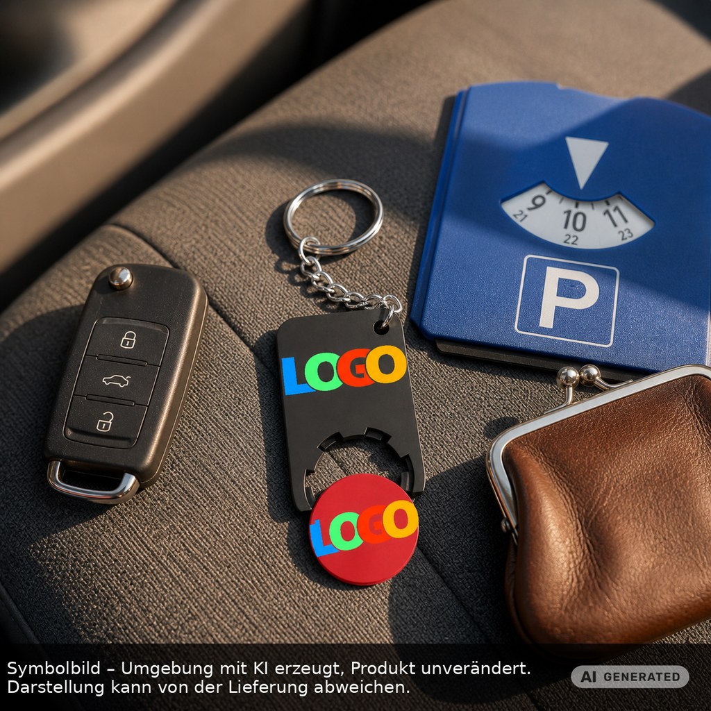 Chiphalter mit 1€-Chip "Beta" als Werbeartikel mit Logo bedrucken