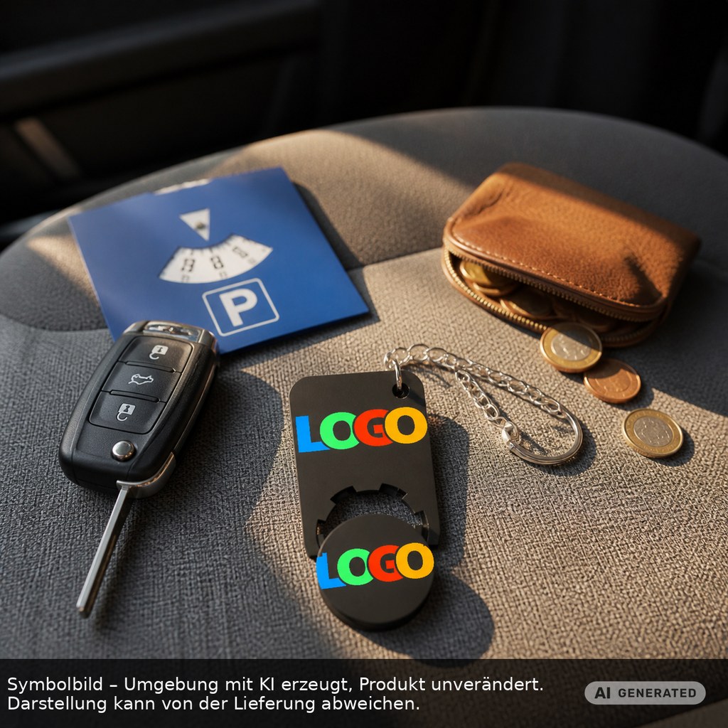 Chiphalter mit 1€-Chip "Beta" als Werbeartikel mit Logo bedrucken