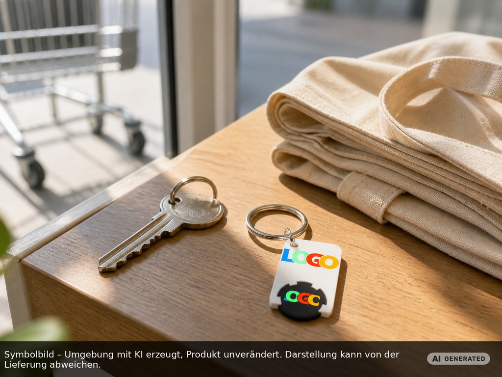 Chiphalter mit 1€-Chip "Beta" als Werbeartikel mit Logo bedrucken