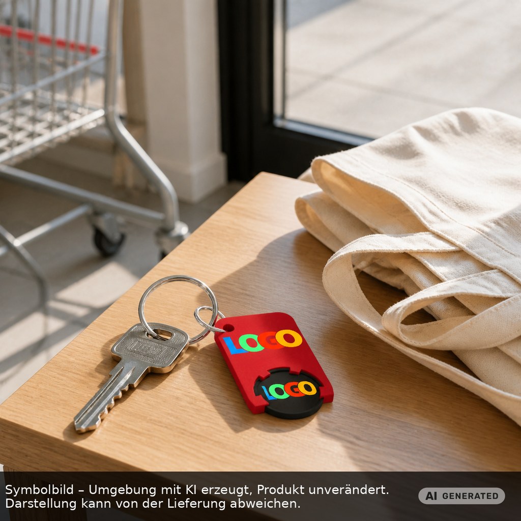 Chiphalter mit 1€-Chip "Beta" als Werbeartikel mit Logo bedrucken