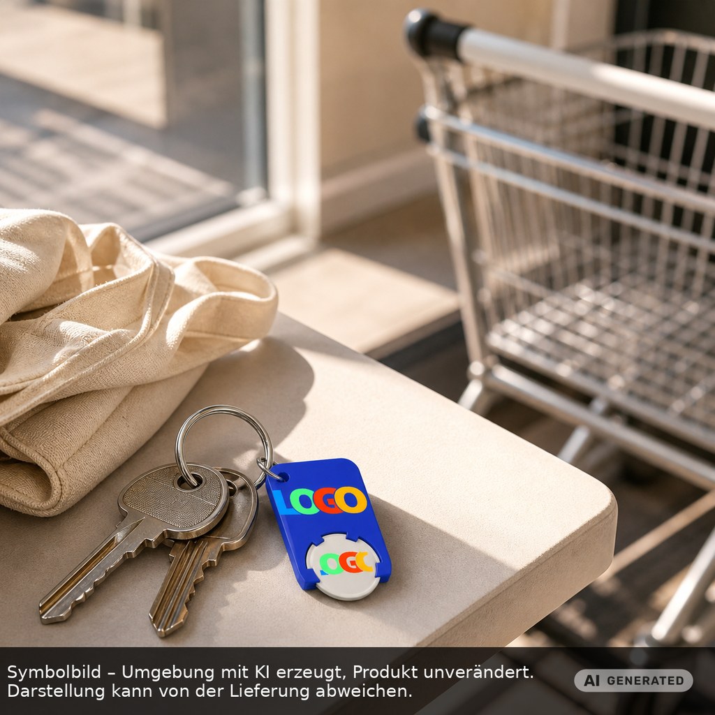 Chiphalter mit 1€-Chip "Beta" als Werbeartikel mit Logo bedrucken