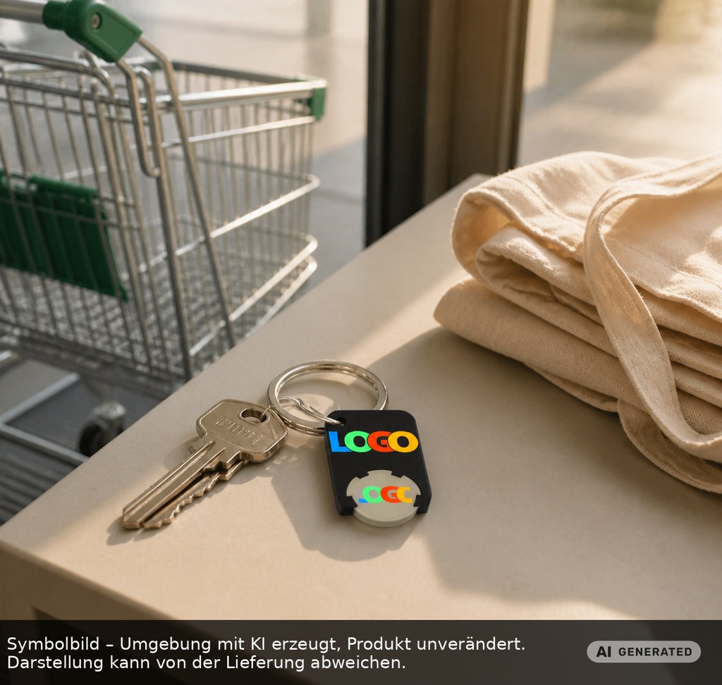 Chiphalter mit 1€-Chip "Beta" als Werbeartikel mit Logo bedrucken