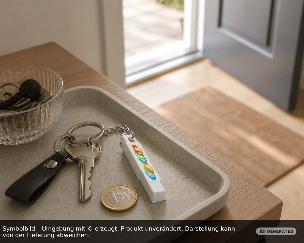 Chiphalter mit 1€-Chip "Haus" als Werbeartikel mit Logo bedrucken
