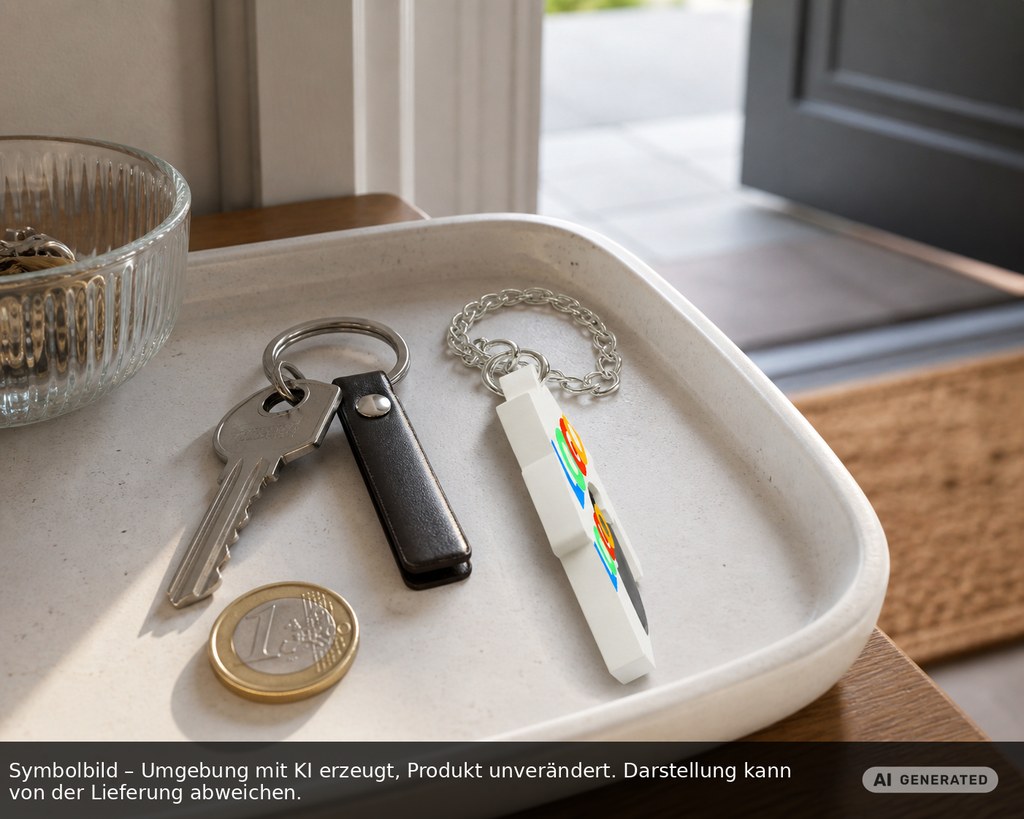 Chiphalter mit 1€-Chip "Haus" als Werbeartikel mit Logo bedrucken