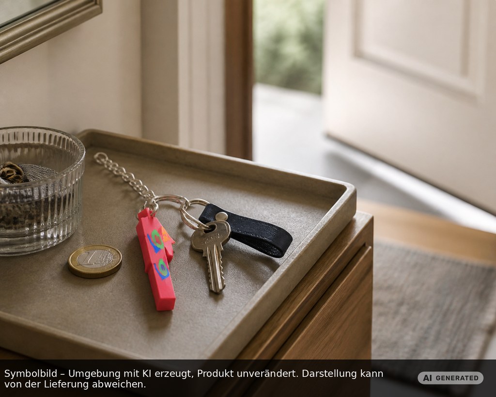 Chiphalter mit 1€-Chip "Haus" als Werbeartikel mit Logo bedrucken