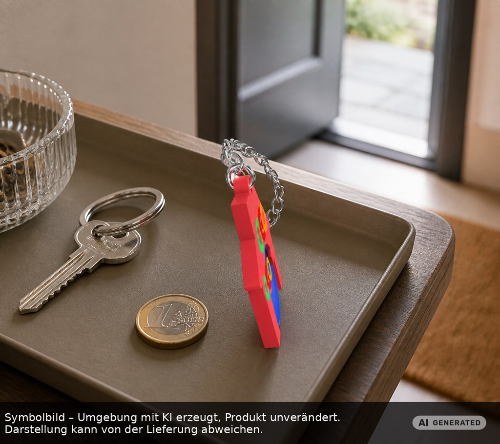 Chiphalter mit 1€-Chip "Haus" als Werbeartikel mit Logo bedrucken