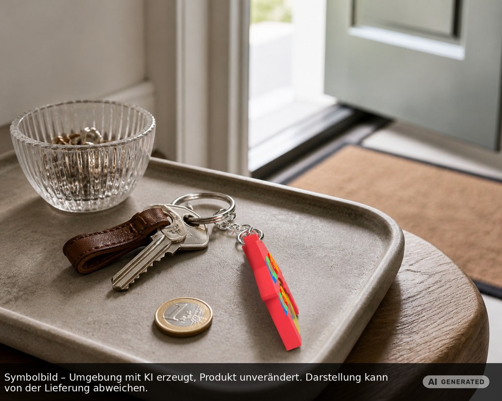 Chiphalter mit 1€-Chip "Haus" als Werbeartikel mit Logo bedrucken