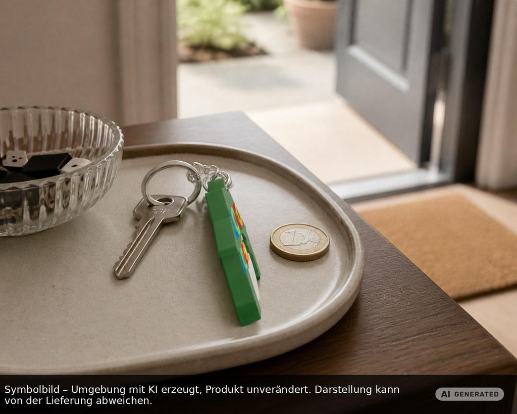 Chiphalter mit 1€-Chip "Haus" als Werbeartikel mit Logo bedrucken