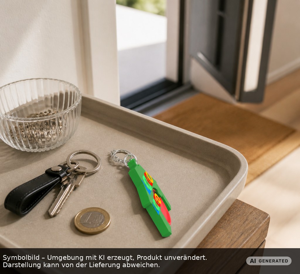 Chiphalter mit 1€-Chip "Haus" als Werbeartikel mit Logo bedrucken