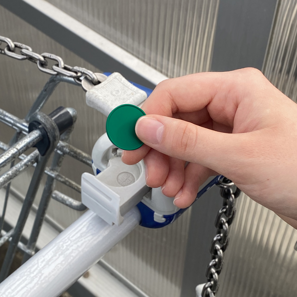 Chiphalter mit 1€-Chip "Haus" als Werbeartikel mit Logo bedrucken