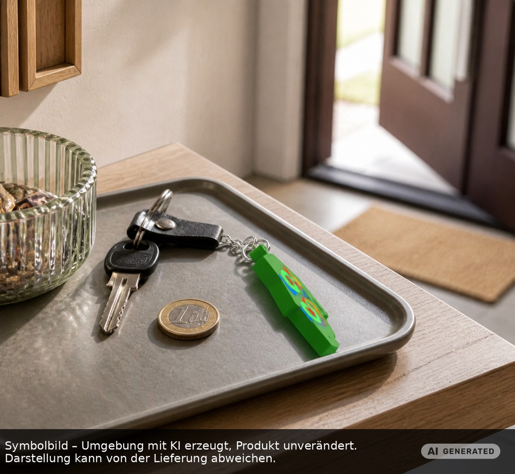 Chiphalter mit 1€-Chip "Haus" als Werbeartikel mit Logo bedrucken