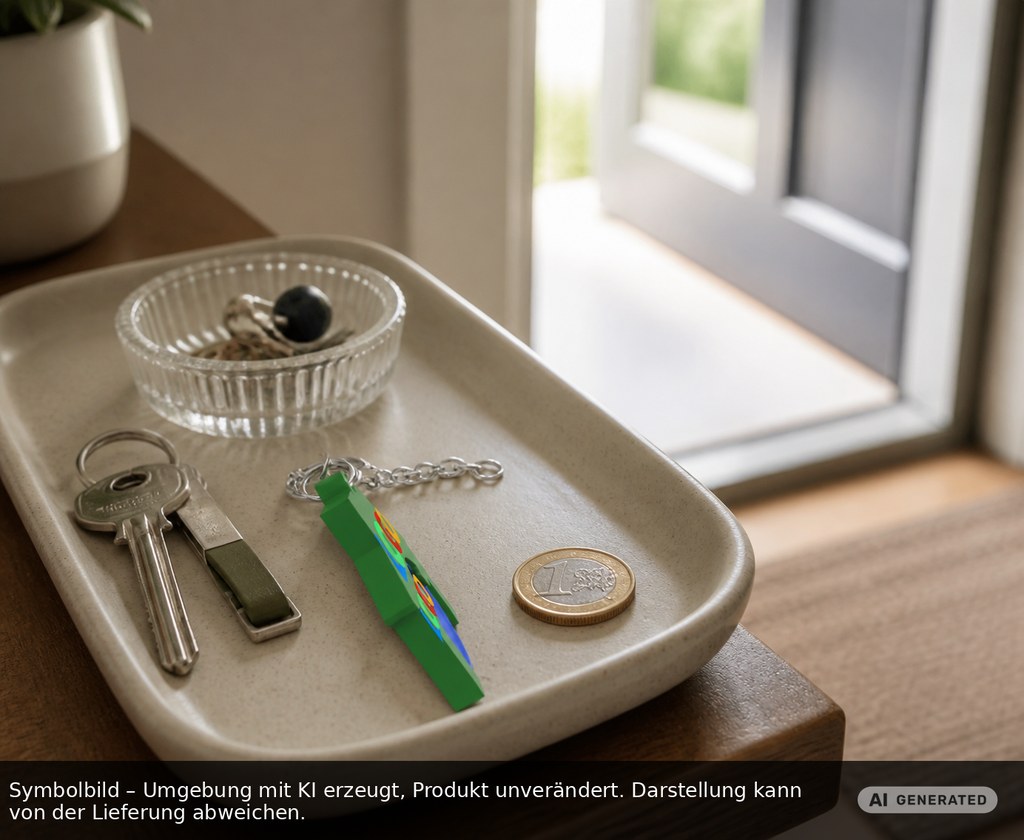 Chiphalter mit 1€-Chip "Haus" als Werbeartikel mit Logo bedrucken