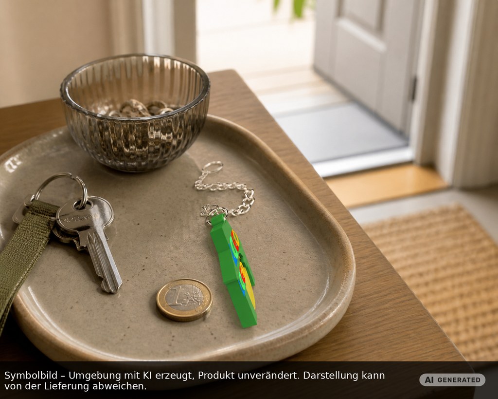Chiphalter mit 1€-Chip "Haus" als Werbeartikel mit Logo bedrucken