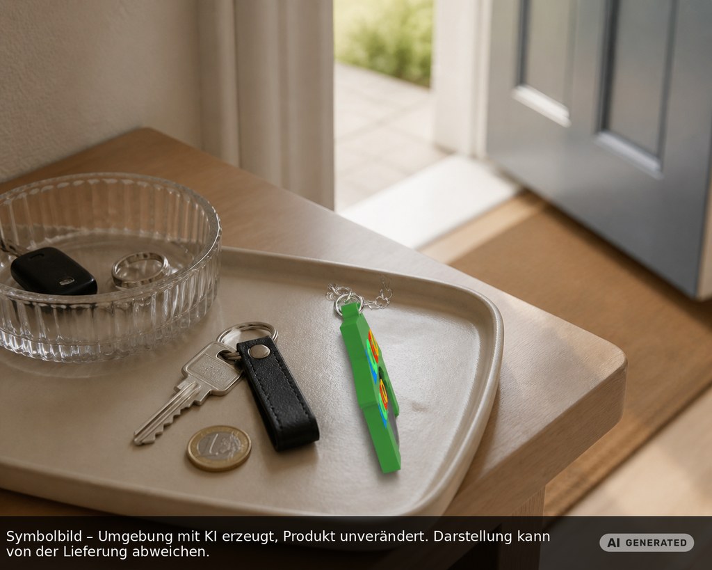 Chiphalter mit 1€-Chip "Haus" als Werbeartikel mit Logo bedrucken