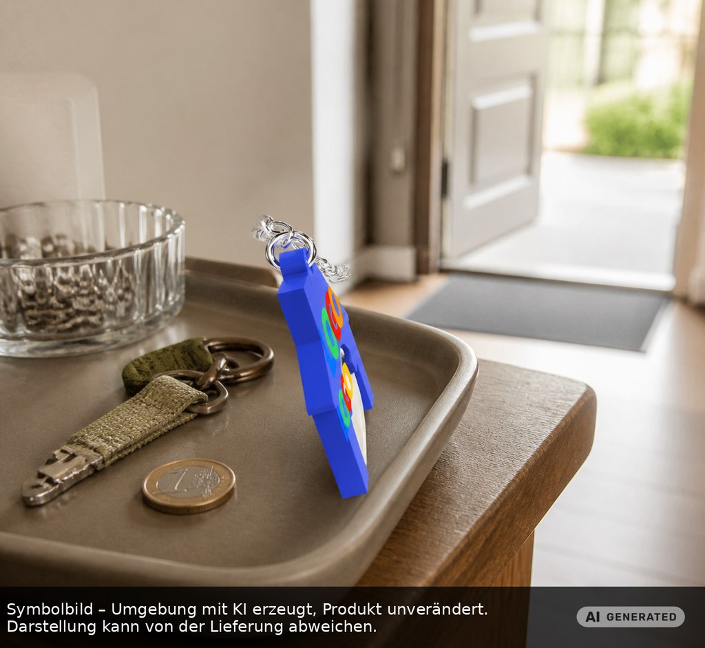 Chiphalter mit 1€-Chip "Haus" als Werbeartikel mit Logo bedrucken