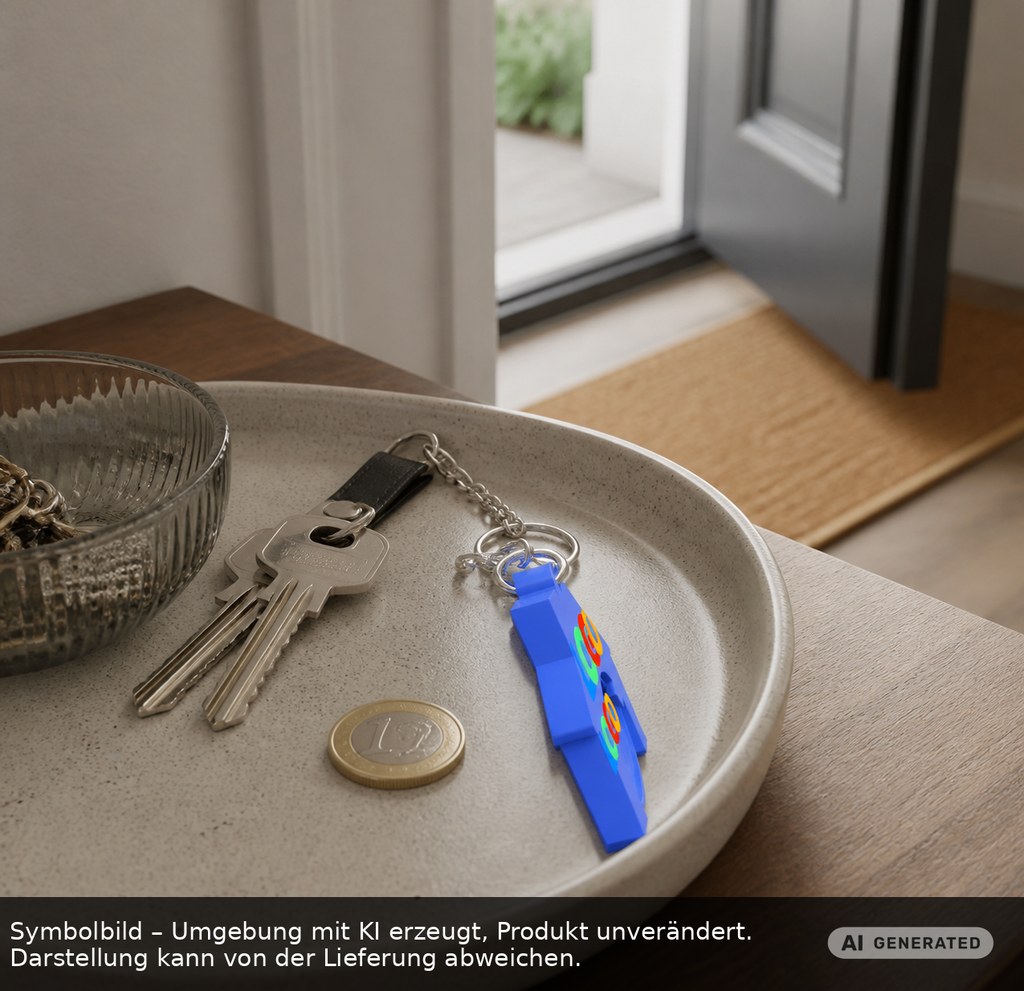Chiphalter mit 1€-Chip "Haus" als Werbeartikel mit Logo bedrucken