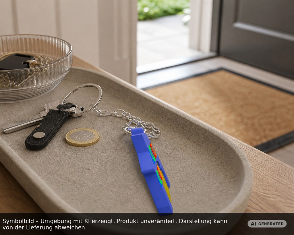 Chiphalter mit 1€-Chip "Haus" als Werbeartikel mit Logo bedrucken