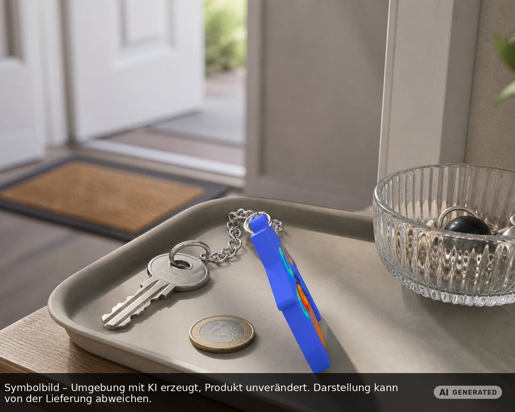 Chiphalter mit 1€-Chip "Haus" als Werbeartikel mit Logo bedrucken