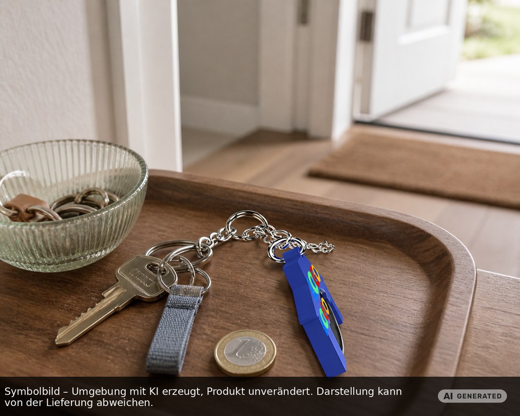Chiphalter mit 1€-Chip "Haus" als Werbeartikel mit Logo bedrucken