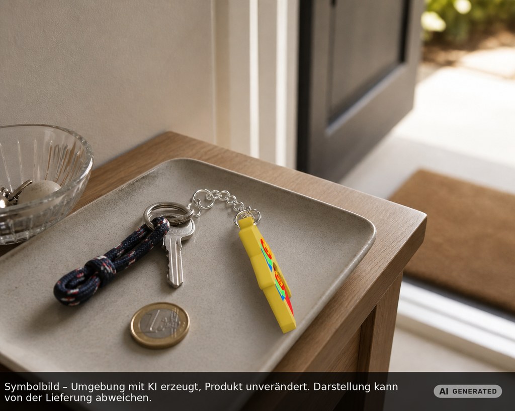 Chiphalter mit 1€-Chip "Haus" als Werbeartikel mit Logo bedrucken