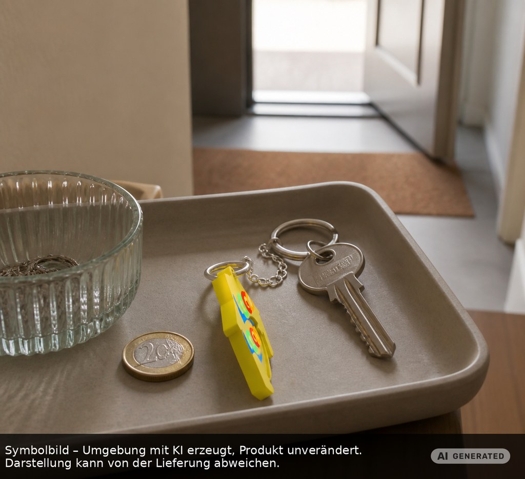 Chiphalter mit 1€-Chip "Haus" als Werbeartikel mit Logo bedrucken