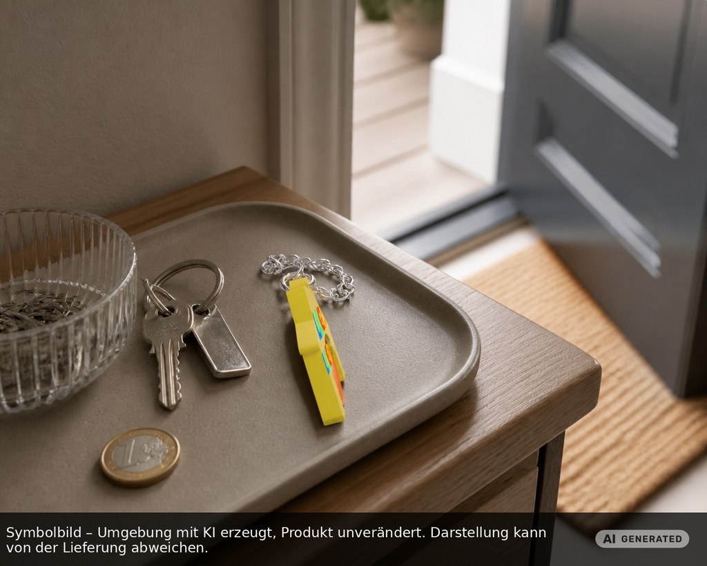 Chiphalter mit 1€-Chip "Haus" als Werbeartikel mit Logo bedrucken