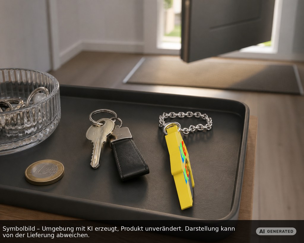 Chiphalter mit 1€-Chip "Haus" als Werbeartikel mit Logo bedrucken