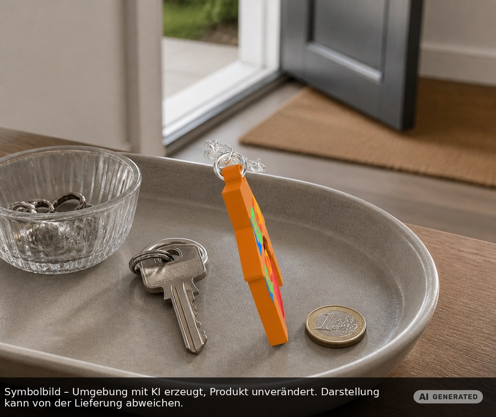 Chiphalter mit 1€-Chip "Haus" als Werbeartikel mit Logo bedrucken