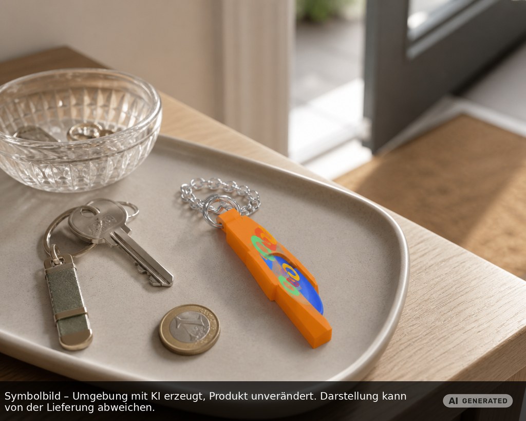 Chiphalter mit 1€-Chip "Haus" als Werbeartikel mit Logo bedrucken