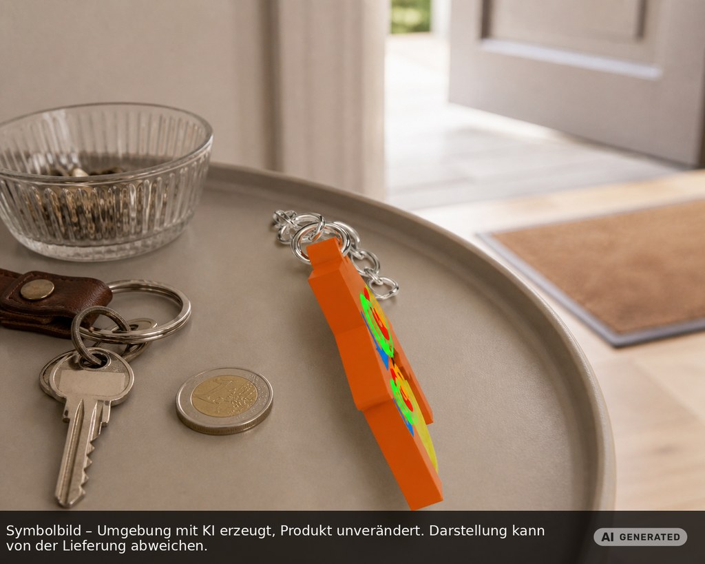 Chiphalter mit 1€-Chip "Haus" als Werbeartikel mit Logo bedrucken