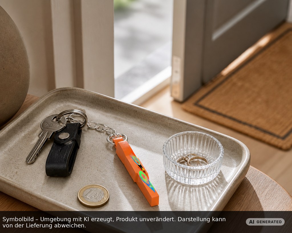 Chiphalter mit 1€-Chip "Haus" als Werbeartikel mit Logo bedrucken
