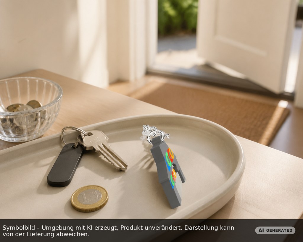 Chiphalter mit 1€-Chip "Haus" als Werbeartikel mit Logo bedrucken