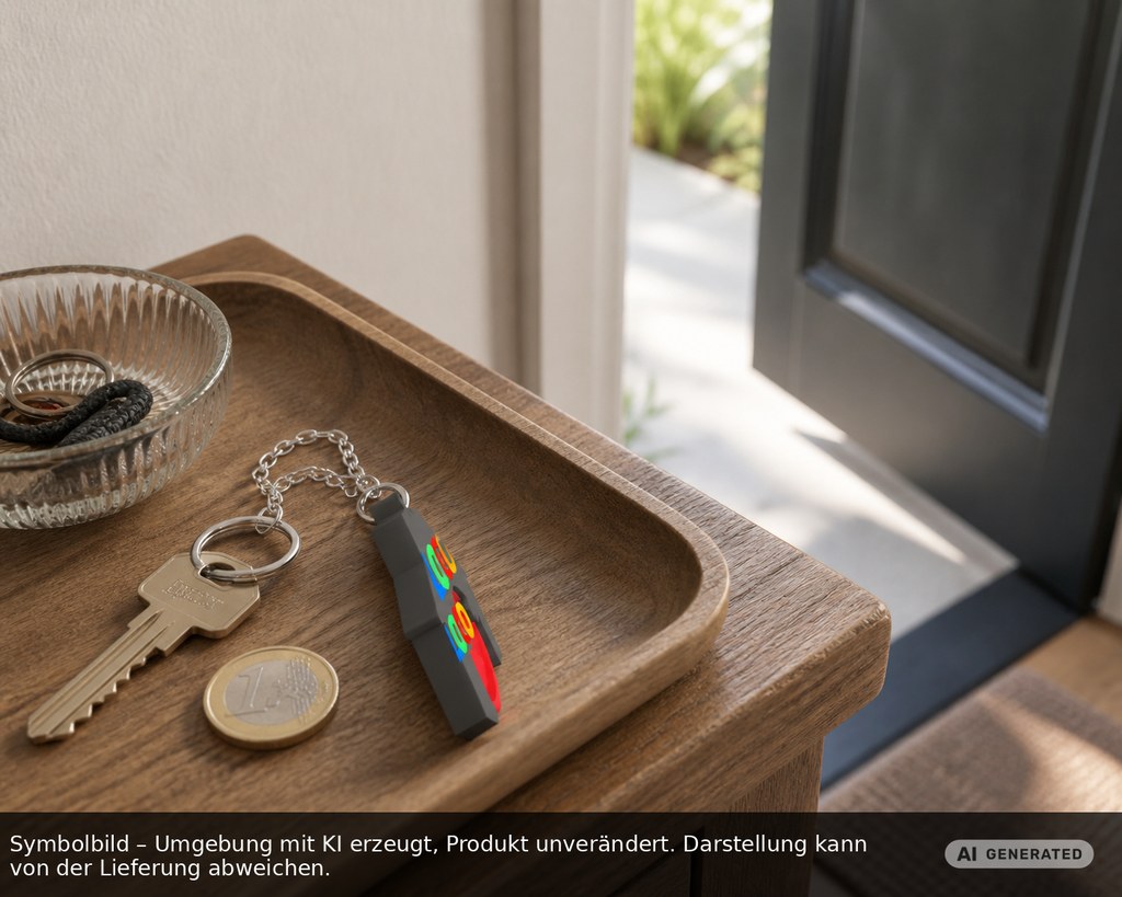 Chiphalter mit 1€-Chip "Haus" als Werbeartikel mit Logo bedrucken