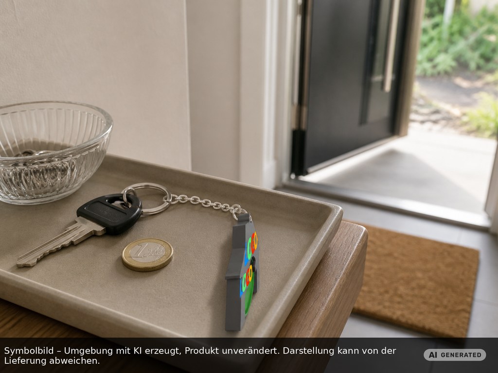 Chiphalter mit 1€-Chip "Haus" als Werbeartikel mit Logo bedrucken