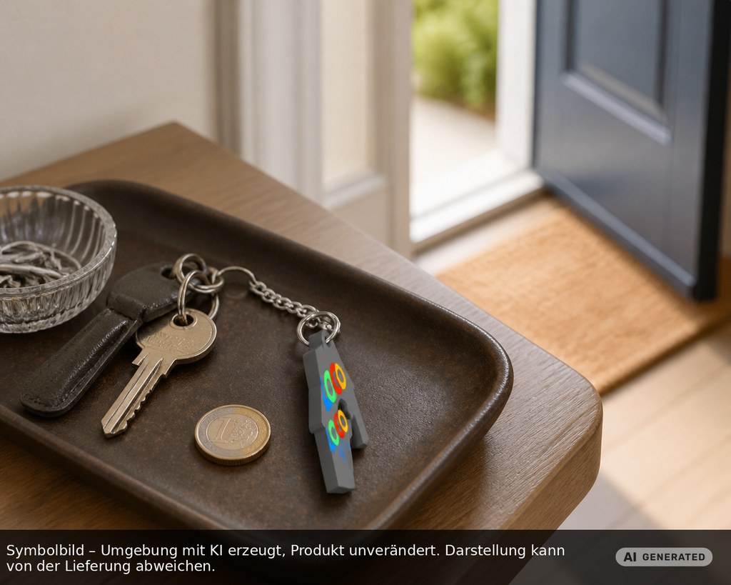 Chiphalter mit 1€-Chip "Haus" als Werbeartikel mit Logo bedrucken