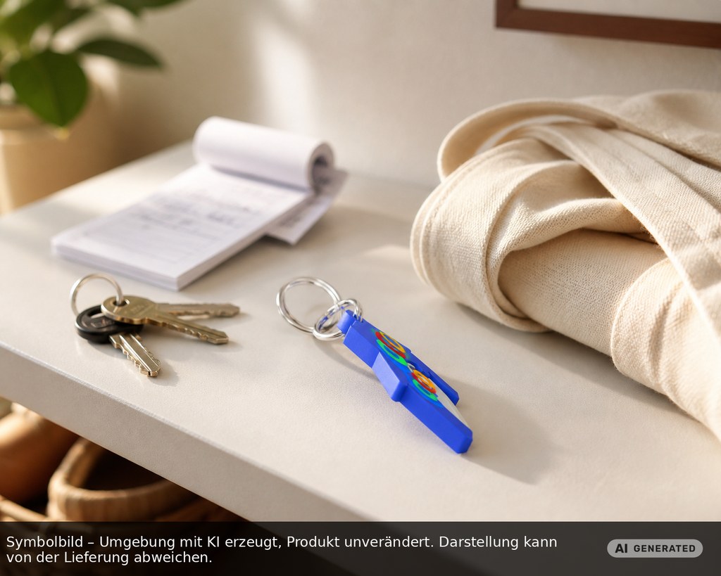 Chiphalter mit 1€-Chip "Haus" als Werbeartikel mit Logo bedrucken