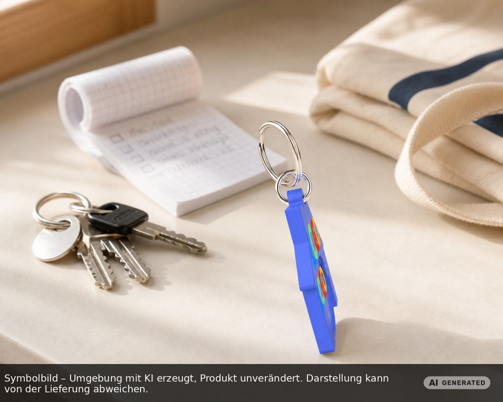 Chiphalter mit 1€-Chip "Haus" als Werbeartikel mit Logo bedrucken
