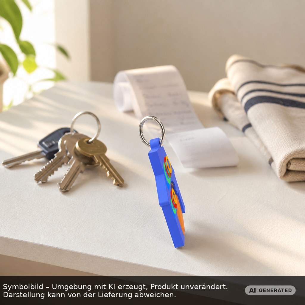 Chiphalter mit 1€-Chip "Haus" als Werbeartikel mit Logo bedrucken
