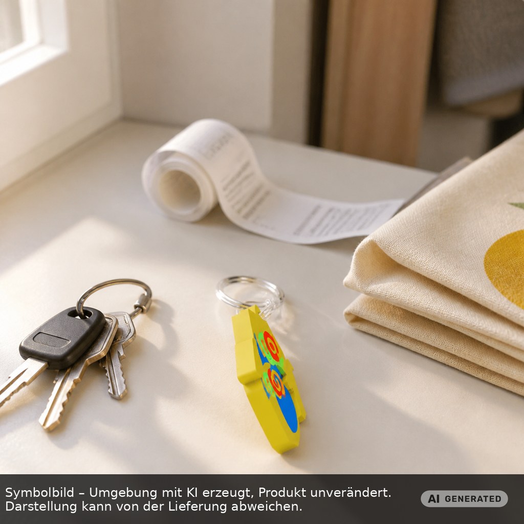 Chiphalter mit 1€-Chip "Haus" als Werbeartikel mit Logo bedrucken