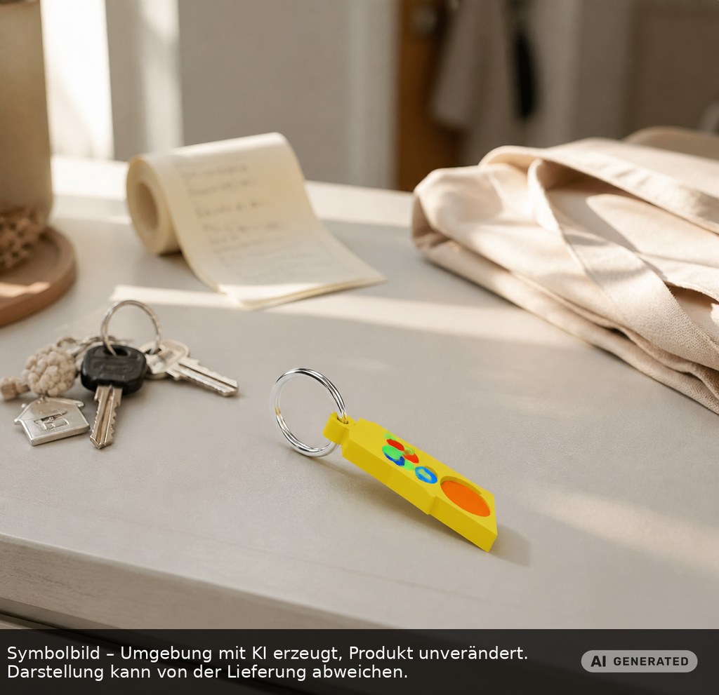 Chiphalter mit 1€-Chip "Haus" als Werbeartikel mit Logo bedrucken