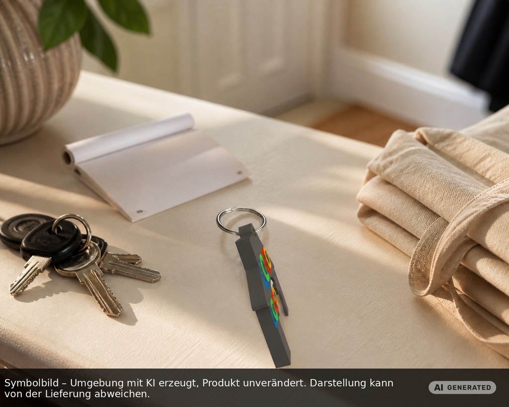 Chiphalter mit 1€-Chip "Haus" als Werbeartikel mit Logo bedrucken