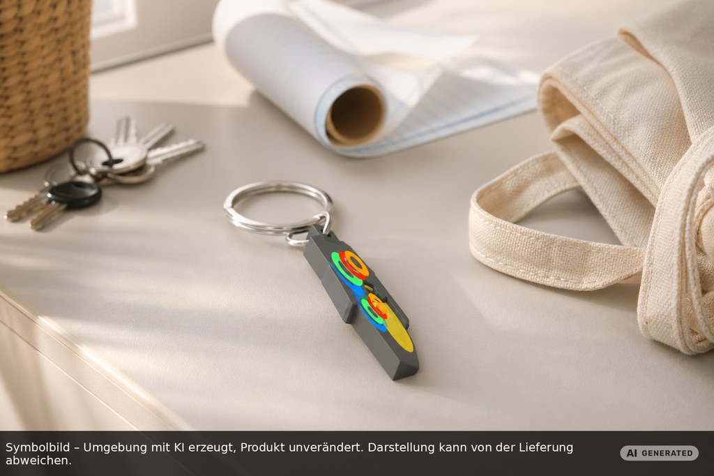 Chiphalter mit 1€-Chip "Haus" als Werbeartikel mit Logo bedrucken
