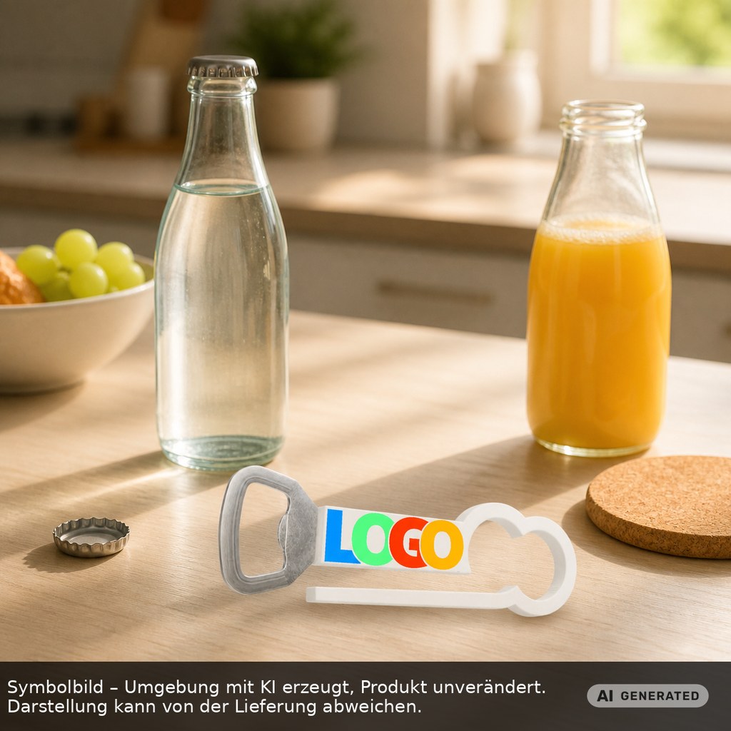 Flaschenöffner "Kappa" als Werbeartikel mit Logo bedrucken