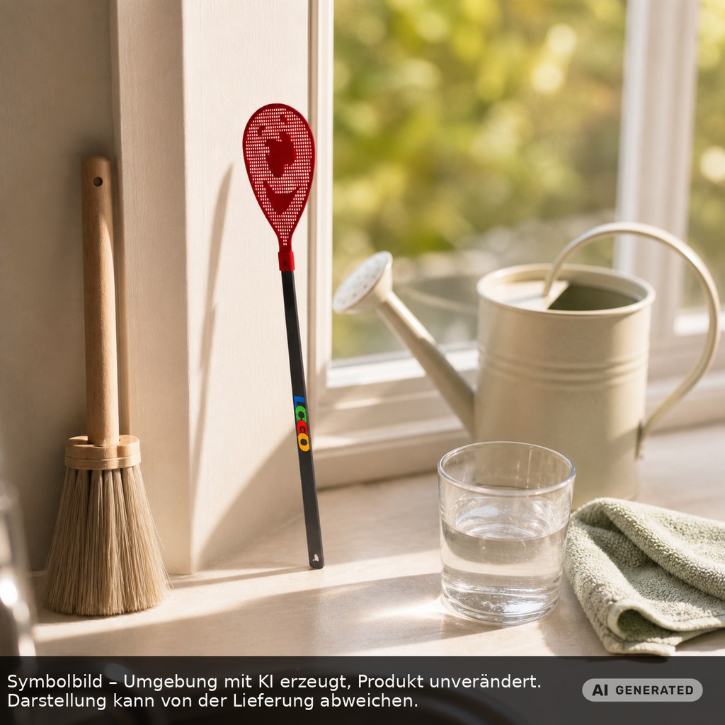 Fliegenklatsche "Gesicht" als Werbeartikel mit Logo bedrucken