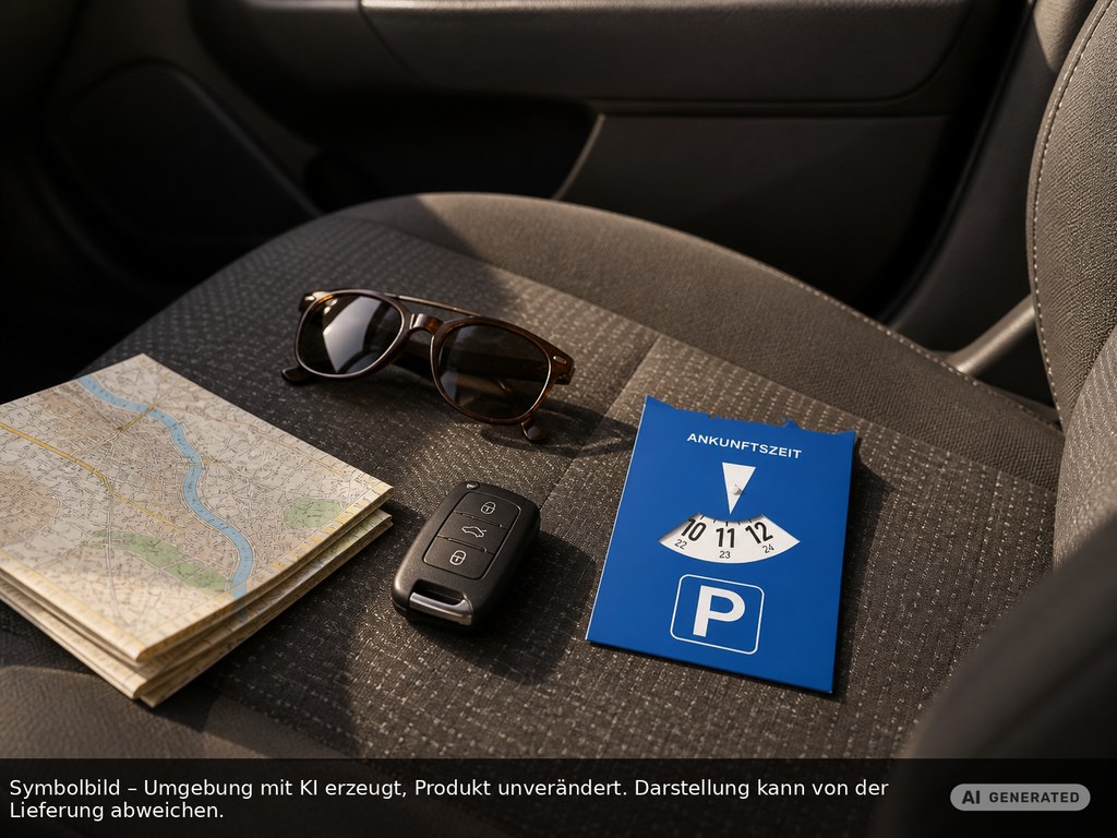 Kartonparkscheibe als Werbeartikel mit Logo bedrucken