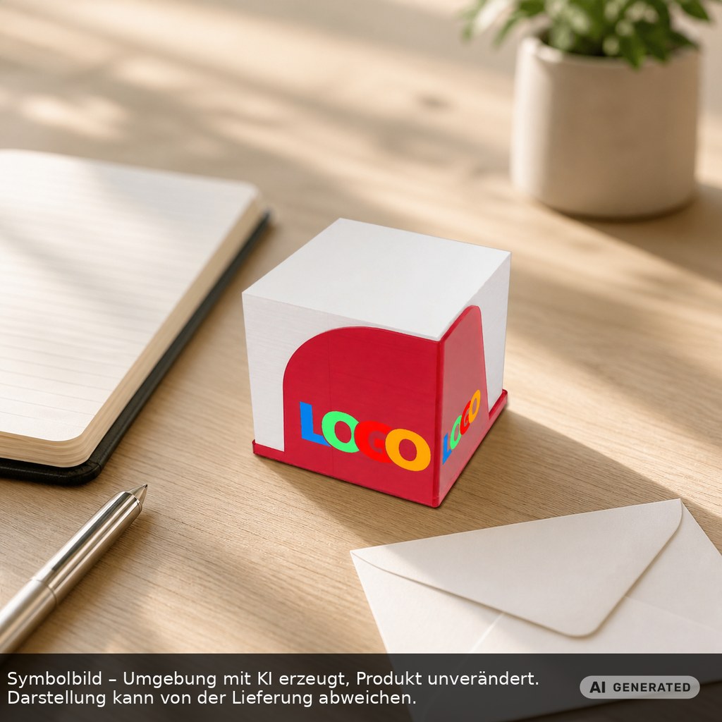 Zettelbox "Gamma" als Werbeartikel mit Logo bedrucken