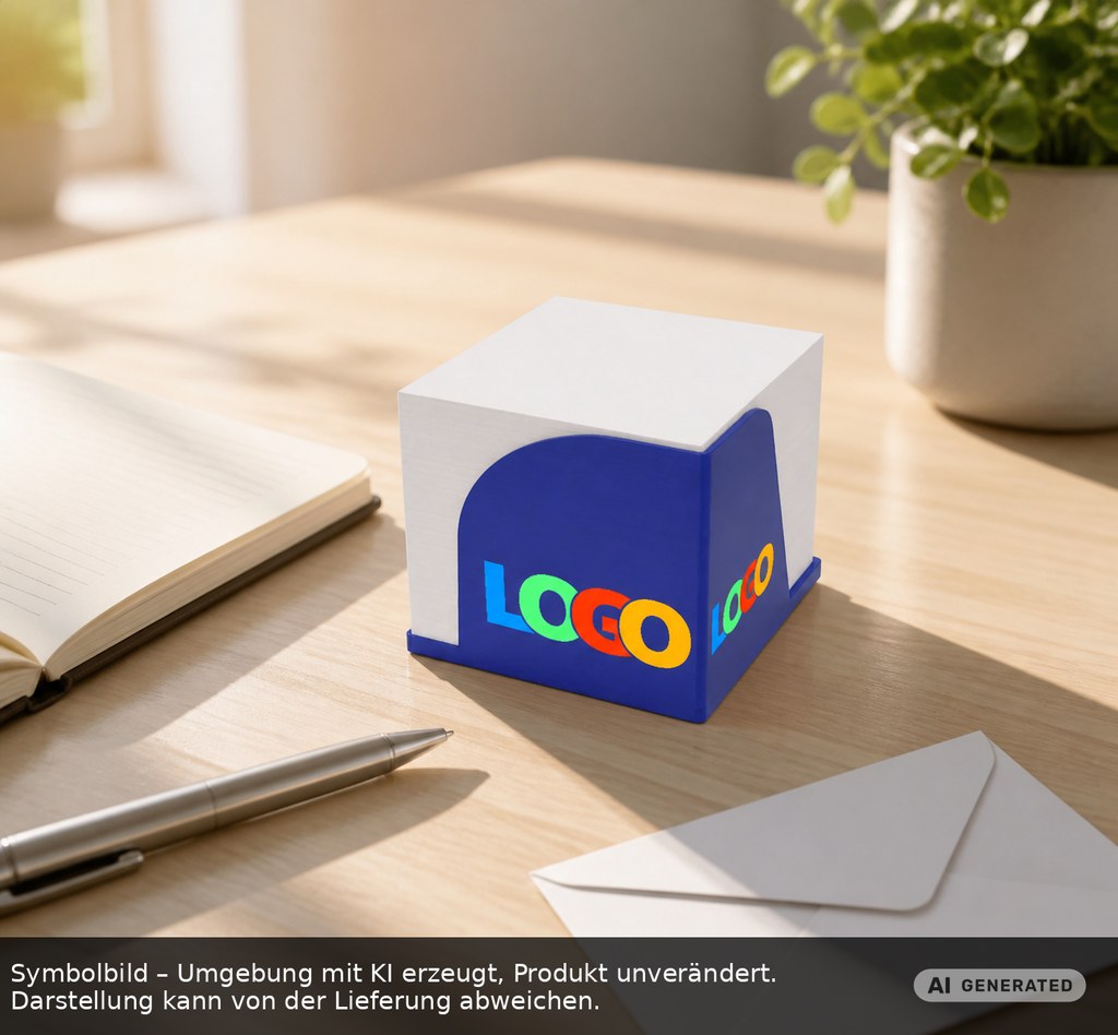 Zettelbox "Gamma" als Werbeartikel mit Logo bedrucken