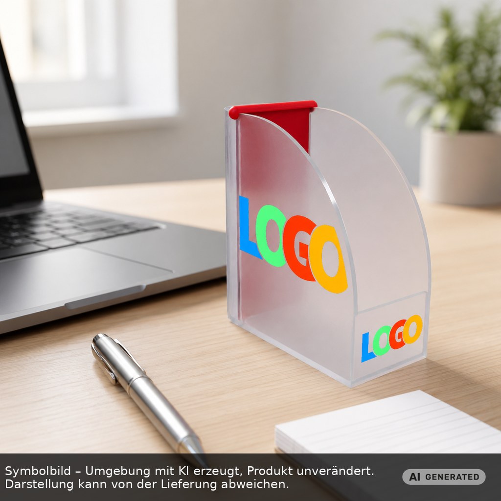 Zettelbox mit Köcher "Design" als Werbeartikel mit Logo bedrucken